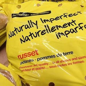 A bag of Naturally Imperfect potatoes.