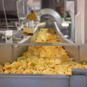 potato chips in production